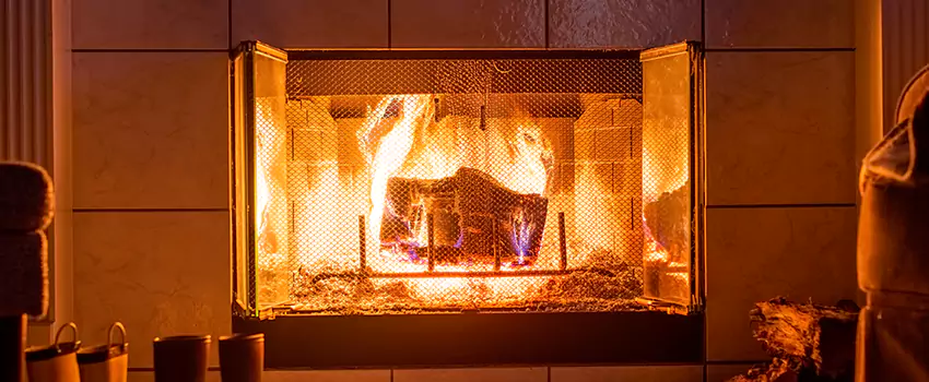 Mendota Hearth Landscape Fireplace Installation in Wilmette, Illinois