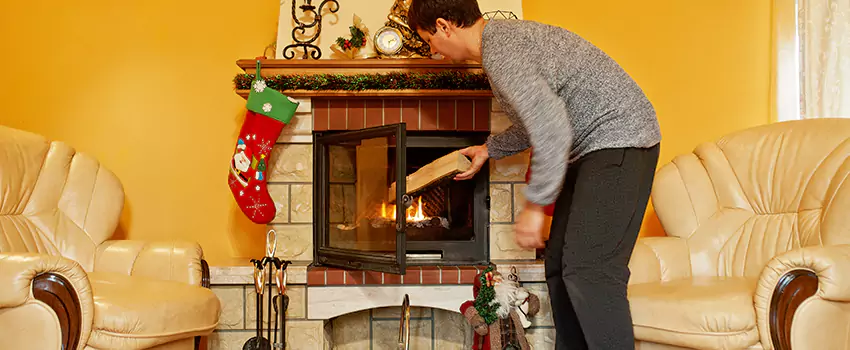 Rusted Metal Fireplace Restoration in Wilmette, Illinois